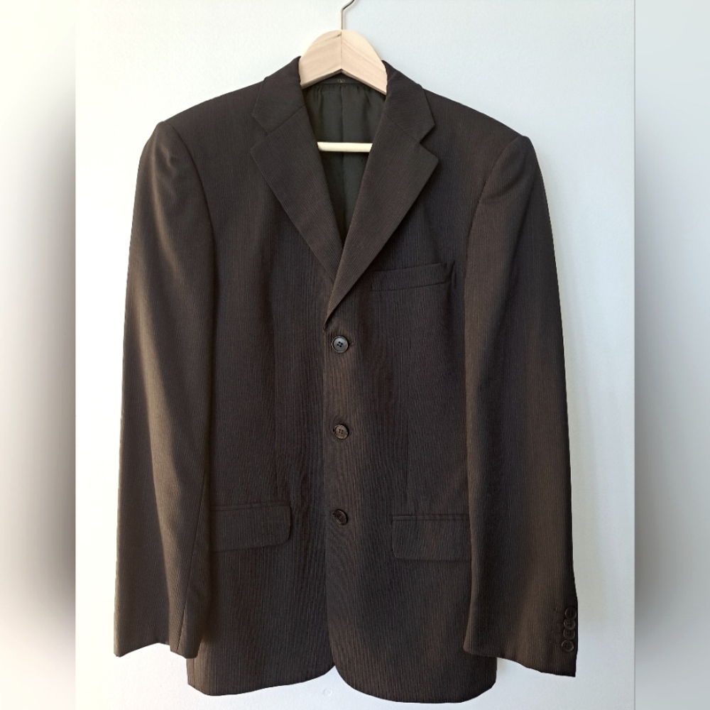 VALENTINO ROMA 100% WOOL BLACK BLAZER JACKET MADE IN ITALY SIZE 46R